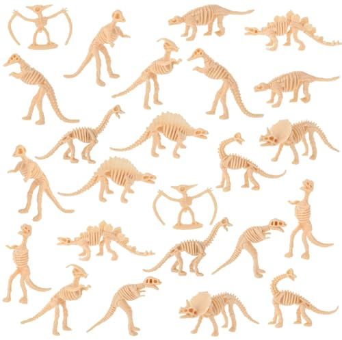 Thinp Fossil-Skelette, Kunststoff-Dinosaurierknochen für Kinder zum Ausgraben, 12 Stile, Figuren für Dino-Sandgraben, Wissenschaft, Spielen, Partyzubehör, 36 Stück