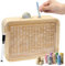 Hucha de Madera, Reutilizable Hucha Ahorro, Hucha 5000 Euros, Cajas de Ahorros de Madera, Cajas de Ahorros Retro, Hucha con Números Hucha con Objetivo, Huchas de Dinero para Adultos y Niños