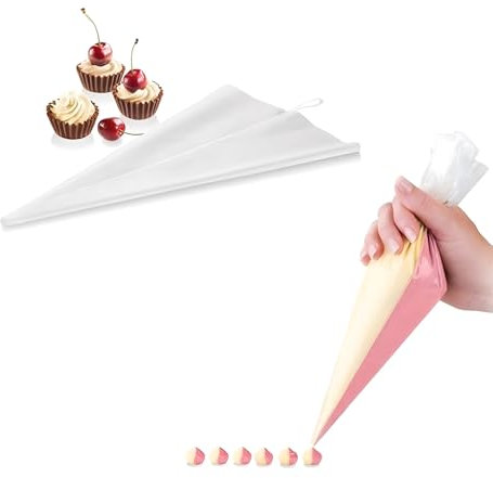 Avilia Manga pastelera de plástico elástico de 35 cm – Ideal para decorar tartas, galletas y cupcakes – Fabricada en materiales resistentes y con cierre hermético es fácil de usar – Higiénica y segura