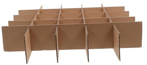 Garneck 8 Stück Umzugskartons Mit Trennwänden Karton Trennwände Für Glas Und Geschirr 412x412mm Stabile Verpackung Für Umzug Und Versand Schutz Für Zerbrechliche Gegenstände