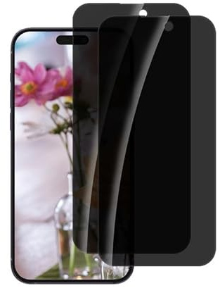 Wondoner [2 Stück] für Folie iPhone 14 Pro Blickschutz, Schutz vor Kratzer Panzerglas für iPhone 14 Pro Anti Spy Schutzfolie, Anti-Staub Anti-Bläschen Privacy Displayschutz iPhone 14 Pro Schutzfolie