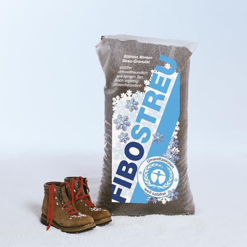 Blähton Streusalz Winterstreu FIBOSTREU Sackware a 50L 1 Stück|Umweltfreundliche Alternative zu Streusalz Sofortige Rutschstopp-Wirkung Hochergiebig & salzfrei