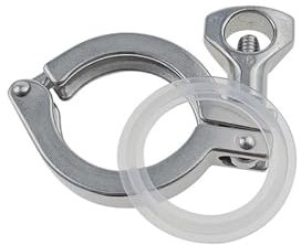 RUAJOGYNVM 1.5 Tri Clamp Ferrule OD50.5mm Stainless Steel SS304 Tri Fitting for Home Brewing with Seal Ring