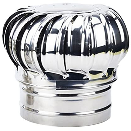 UQACHG Ventilatori da Tetto, Ventilatore da Tetto Non Elettrico in Acciaio Inossidabile 201, Turbine Eoliche Durevoli da 110/160/200 Mm, Ventilatore di Scarico dell',110mm
