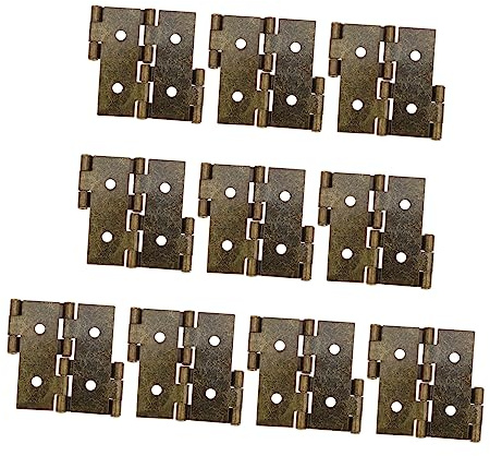 Uonlytech 10 Pièces Charnières De Porte À Double Action En Métal Vieilli Pour Écran Et Armoire Charnières Robustesse Et Installation Facile Pour Quincaillerie De Placard