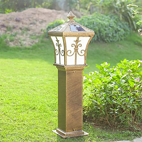 BLOOHK Luci solari da Esterno, Lanterna da Giardino Vintage Nera con Volute Decorative, Lampada da vialetto a LED Impermeabile per vialetto, Cortile, Patio, Ingresso, Decorativo