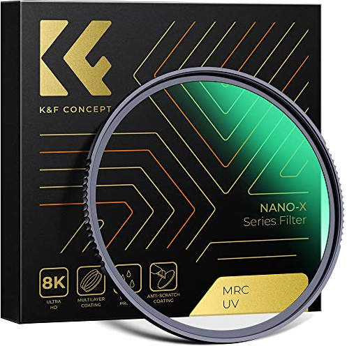 K&F Concept Nano-X Series MC - Filtro de protección UV con 28 revestimientos multicapa HD ultra delgado filtro UV para EOS M50 M50 Mark II M5 M6 M6 Mark II M200 lente incluye estuche de filtro (37 mm)