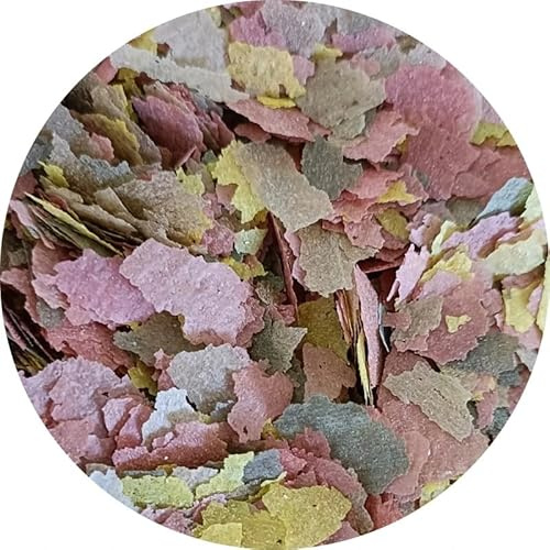 Premium Zierfischflocken, 6 Sorten Flockenfutter mit Diskus, Energy, Rot/Grün, Tubifex, Tropica und Color Flocken (700g, Energyflocke)