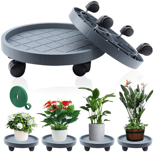 K KASONIC 30cm Base Móvil con 4 Ruedas, Capacidad 75kg, 2 Unidades