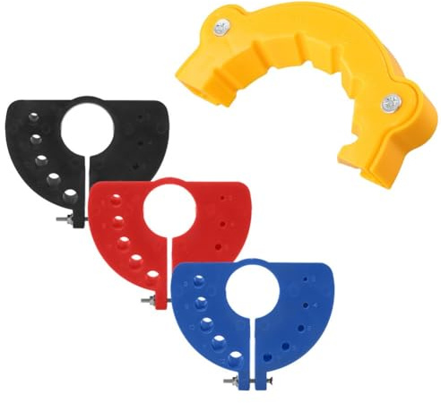 4PCS Drill Bit Sharpener Multi-Size Grinding Jig for Angle Grinders, Compatible with HSS and Cobalt Bits, Red/Blue/Black/Yellow