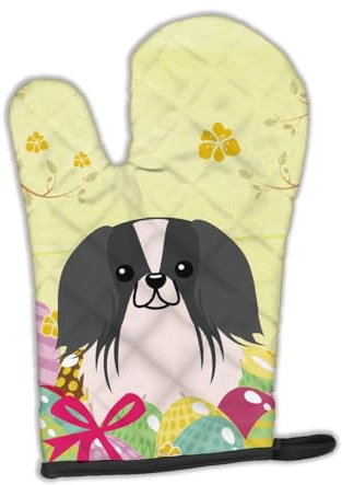Caroline 's Treasures bb6105ovmt Ostern Eier pekinses schwarz weiß Ofenhandschuh, multicolor, 30,5 x 21,6 cm
