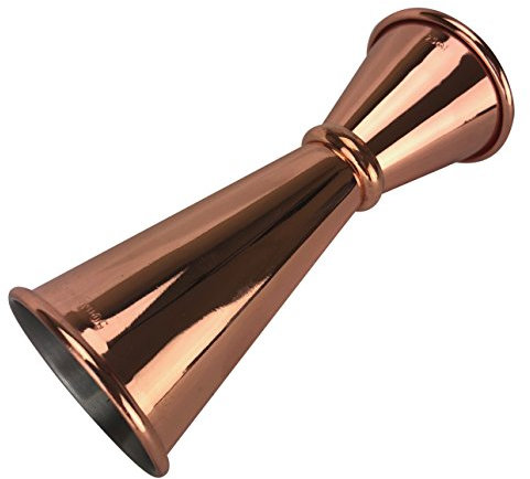 BarBlades Jigger doble japonés, medida de espíritu, cobre, 25/50 ml, dedal, medida, vino, duelo, tiro, cóctel, taza de medida (4)