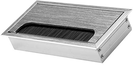 Aluminium Kabeldurchführung in Edelstahl rodiert, Breite 80mm in 7 Längen (80x160mm)