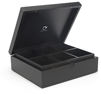 Bredemeijer Teebeutelbox 6 Fächer Bambus schwarz
