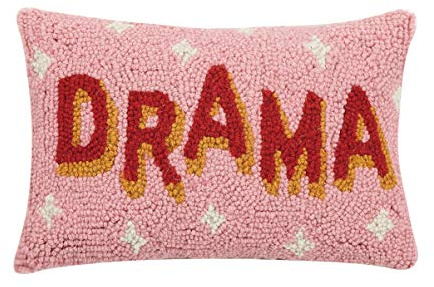 Peking Handicraft 30JES1481C12OB Drama Hook Pillow, 12-inch Length, Wool and Cotton