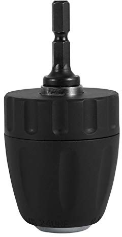 3-Backen-Bohrfutter Schnellspann-Adapter 0,8-10 mm, 2 Stk. | Schneller Bit-Wechsel per Schlüssel, Arretiert Rundschaftbohrer fest, Bohrfutter für Akkuschrauber Schlagschrauber, 0