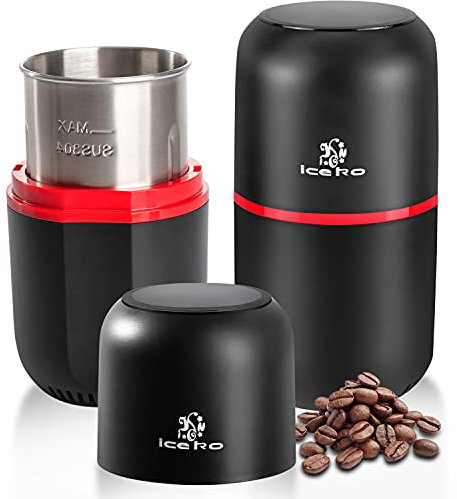 Electric Coffee Grinder and Spice Grinder with Stainless Steel Blades,120g Large Capacity,150w Powerful Electric for Coffee Beans, Spices,Grains,Nuts