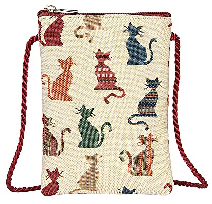 Signare Tapestry Mini Crossbody Phone Bag - Ladies Purse for Mobile in Animal Designs