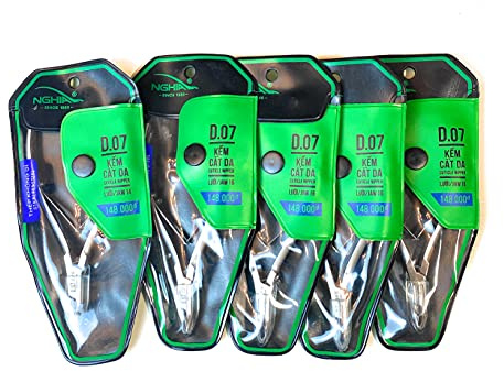 5 pack Nghia Stainless Steel Cuticle Nipper C-07 (Previously D-07) Jaw 16