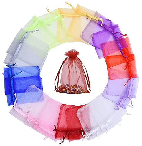 30 Stück Organza Säckchen Zum Befüllen,Organzabeutel Geschenkbeutel Kordelzug Säckchen Organzasäckchen für Festival Party Hochzeit Bonbonsbeutel,Schmuckbeutel Lavendel Geschenk Säckli,7x9cm Bunt