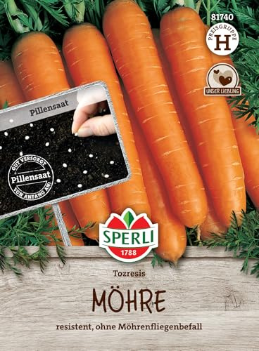 Sperli Möhrensamen Tozresis, F1, Pillensaat 81740 - resistente Sorte - ohne Möhrenfliegenbefall - Pillensaat, Samen Gemüse, Gemüse Pflanzen, Karotten