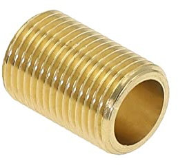 1/8 1/4 3/8 1/2 3/4 Außengewinde Messingrohr Sechskantkopf Messing Endkappe Steckfitting Kupplung Stecker Adapter Kupfer, 50 mm Länge