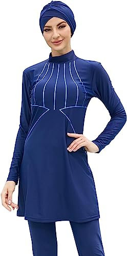 obaSeteck Modest Swimwear for Women Islamic Swimming Costume Burkini Swimsuit Hijab Swimming Suit(S, Z1)