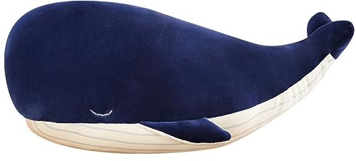 Trayosin Peluche grande suave de simulación ballena azul dophin, cojín de abrazo, bonito muñeco de peluche, regalo de cumpleaños para niños (25 cm)