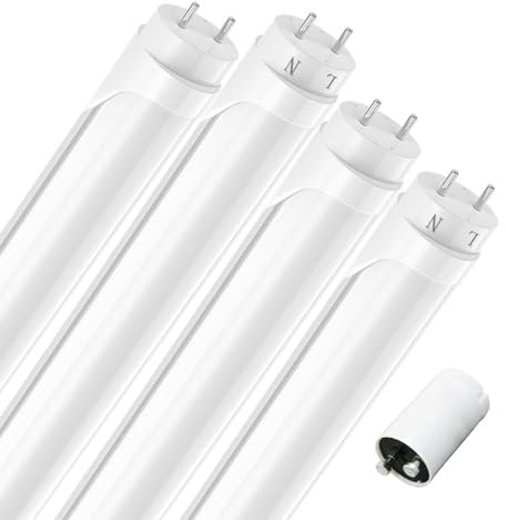 JESLED Tubular T8 G13 60cm - Lámpara LED 9W 1485 Lúmenes, Blanco Neutro 4000K sin Parpadeo, Incluye Arrancador, Alta Eficiencia 165lm/W, 4 Unidades para Oficina