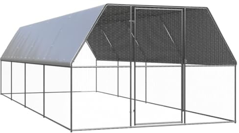 Willood Outdoor-Hühnerkäfig 3x8x2 m Verzinkter Stahl