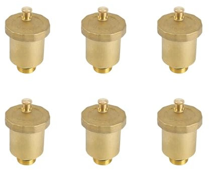 Janasiba 6X Messing Automatisches EntlüFtung Ventil 1/2 AußEn Gewinde für Solar Warmwasserbereiter Erhitzer ÜBerdruck Ventil Werkzeuge EntlüFtung Ventil