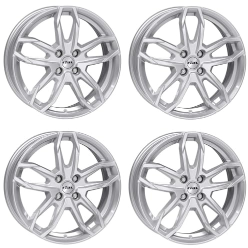 4x Rial Felgen Alufelgen Lucca 6.5Jx17 ET38 4x100 polar-silber kompatibel mit FIAT 124