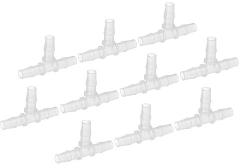 PATIKIL 10pcs T Conectores de Bomba de Aire para Acuario, Conector de Tubo Plástico de 3 Vías Unión Transparente Conexión de Manguera Empalmador Adaptador para Aire Agua Tuberías, 3/8