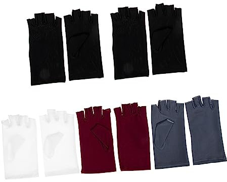 GALPADA 5paare Leichte Halbfingerfreie Uv-Schutz Handschuhe Damen Sommer Atmungsaktive rutschfeste Handschützer Für Autofahren Und Outdoor Elastische Sonnenschutz Handschuhe Für Entspannte