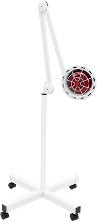 TESUGN Rotlichtlampe Wärmelampe, 275W Infrarotlampe Wärmelampe mit Ständer 360 ° Rotation, Temperatur und Höhenverstellbar Rotlicht Therapie, Infrarotlicht-Rotlicht-Wärmelampen Infrarotlichtlampe