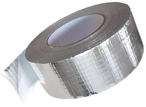 Aluband Aluminium Klebeband verstärkt – 50/75/100 mm x 50m, hitzebeständig bis 90°C & langlebig, ideal für Isolierung und Reparaturen (50 mm x 5 m)