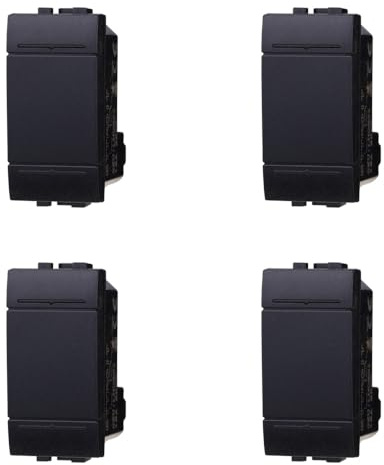 IXTRIMA Deviatore 1P 16A Unipolare Colore Nero Compatibile Con Bticino Living International/LIGHT 4 PZ
