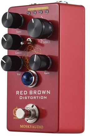 Verzerrungspedal -E -Gitarren -Effekt -Pedal, DC 9V 6,35 mm Eingangs-/Ausgangs -Schnittstellen -Effekt Pedal mit echtem Bypass für E -Gitarren -Effekt
