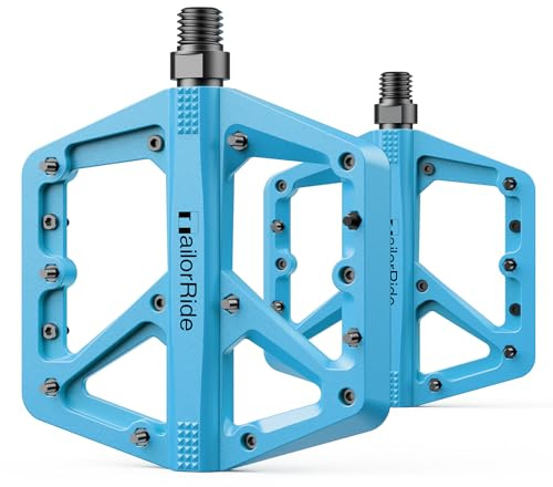 TailorRide MTB Pedale – rutschfeste Fahrradpedale aus Nylon-Composite, 3-Lager & 16 Pins, Breite Plattform für Mountainbike, BMX & E-Bike (9/16 Zoll)