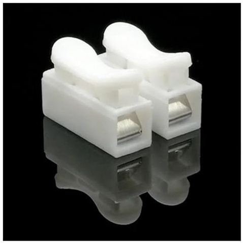 HRTUFN MIUYTRN 20/50 Stück Solding Quick 1P 2P Kabel Drahtverbinder Schraubklemmenblock Federklemme cuicui(2Pin,20PCS)