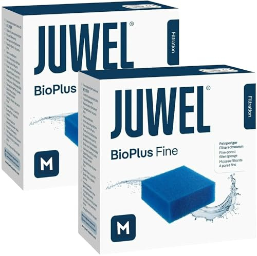 Blackcup Juwel BioPlus Fine M – 2er Pack feiner Filterschwamm für Aquarien | Original Juwel Filtermedium für effektive Feinfilterung, klares Wasser & optimale Filterleistung