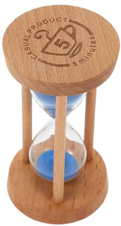 KICHOUSE Temporizador Visual de Arena Mini de Madera Minutos para Reloj Arena Seguro para Cepillado de Dientes Decoración Creativa para Baño