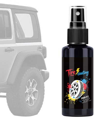 Genérico Spray de Brillo para Neumáticos, Agente de Recubrimiento Hidrófobo Nano para Neumáticos | Agente de Remodelación de Llantas | para Moto Vehículo Coche SUV Automóvil Detalle en Casa