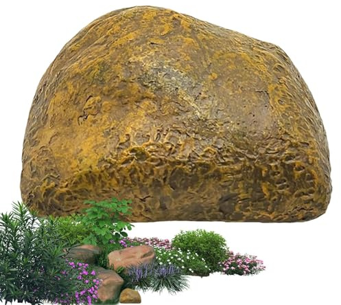 Outdoor Secret Safe Box - Hidden Garden Stone, Waterproof Key Holder | Realistic Rock Safe, Concealed Spare Access Storage, Camouflaged Security Stash Solution For Backyard Entry Needs, Use TasksUp