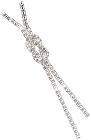 TOPPERFUN Collana Lunga Donna Nodo e Ciondolo Strass Girocollo Elegante per Maglioni Accessorio Versatile e Raffinato per Abbigliamento Classico