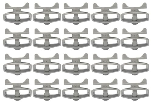 Opatiny Lot de 20 tendeurs de clôture en fil métallique avec poignée pivotante contrôlée par engrenage, câble métallique et clôture en maille, fabriqué en plastique pour usage domestique et