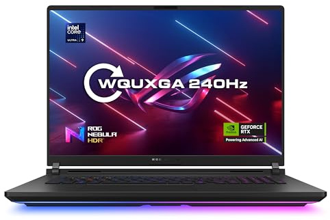ASUS ROG Strix SCAR 18 G835LWG Gaming Laptop | 18.0 4K 240Hz | Intel Core Ultra 9 | NVIDIA GeForce RTX 5080 | 64GB RAM | 1TB SSD | Windows 11