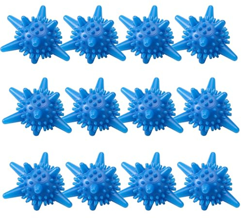Qinyoung 12 Pcs Silicone Dryer Balls Reusable Laundry Agitator Balls for Washer or Dryer 2.36inch Reusable Wrinkle & Pet Hair Reducer for Washing Machine