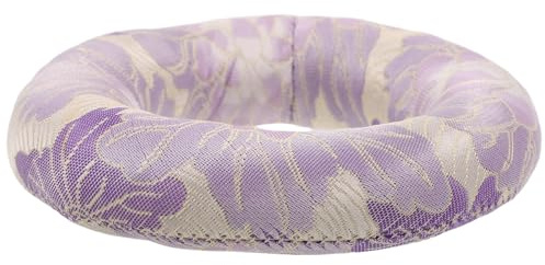 Coussin pour Bols Chantants Népalais en Tissu Lavande, Anneau Rond | Bols Chantants et Bols Chantants en Cristal, Forme Creuse, Support Stable et Léger