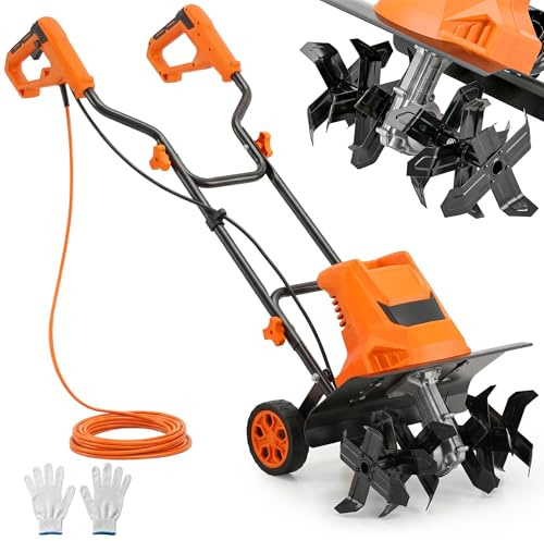 Outsunny Elektrisk motorsåg 1 500 W 6 blad 65 Mn 20 cm 40 cm orange